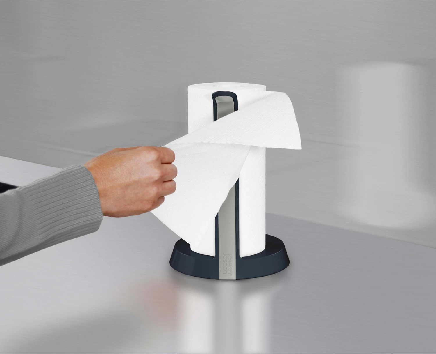 Joseph Joseph Easy-Tear™ Grey Kitchen Roll Holder 3 Joseph Joseph Easy-Tear™ Grey Kitchen Roll Holder - Image 3