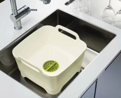 Wash&Drain™ White Green Washing-up Bowl 7 Wash&Drain™ White Green Washing-up Bowl -Kitchen Essentials Shop 85055 3