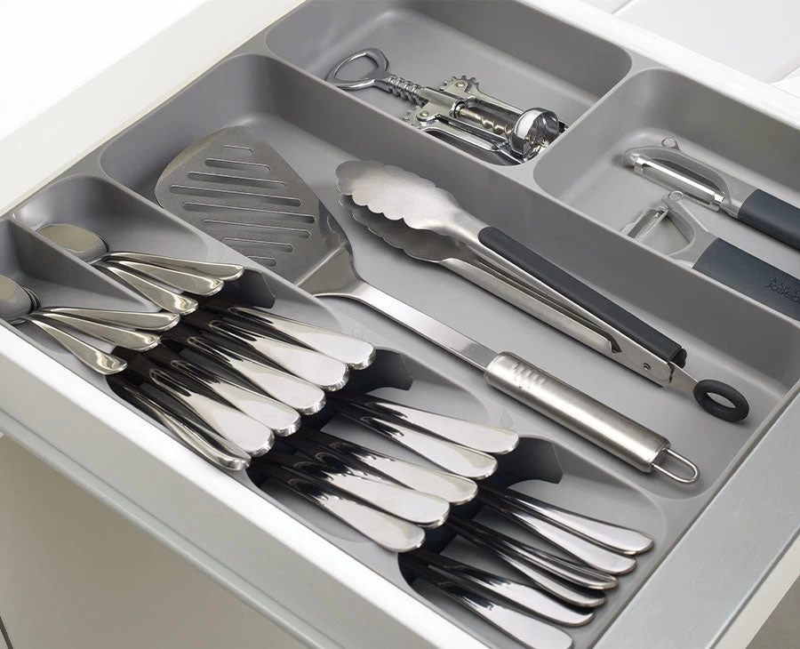 Joseph Joseph DrawerStore™ Grey Cutlery, Utensil & Gadget Organiser 2 Joseph Joseph DrawerStore™ Grey Cutlery, Utensil & Gadget Organiser - Image 2