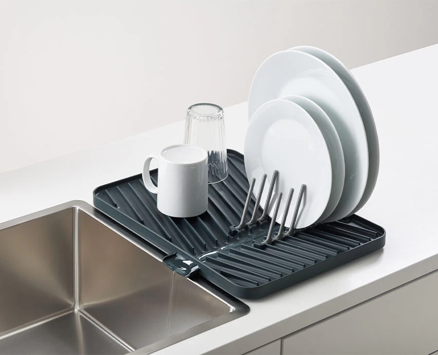 Joseph Joseph Flip-Up™ Grey Draining Board 2 Joseph Joseph Flip-Up™ Grey Draining Board - Image 2