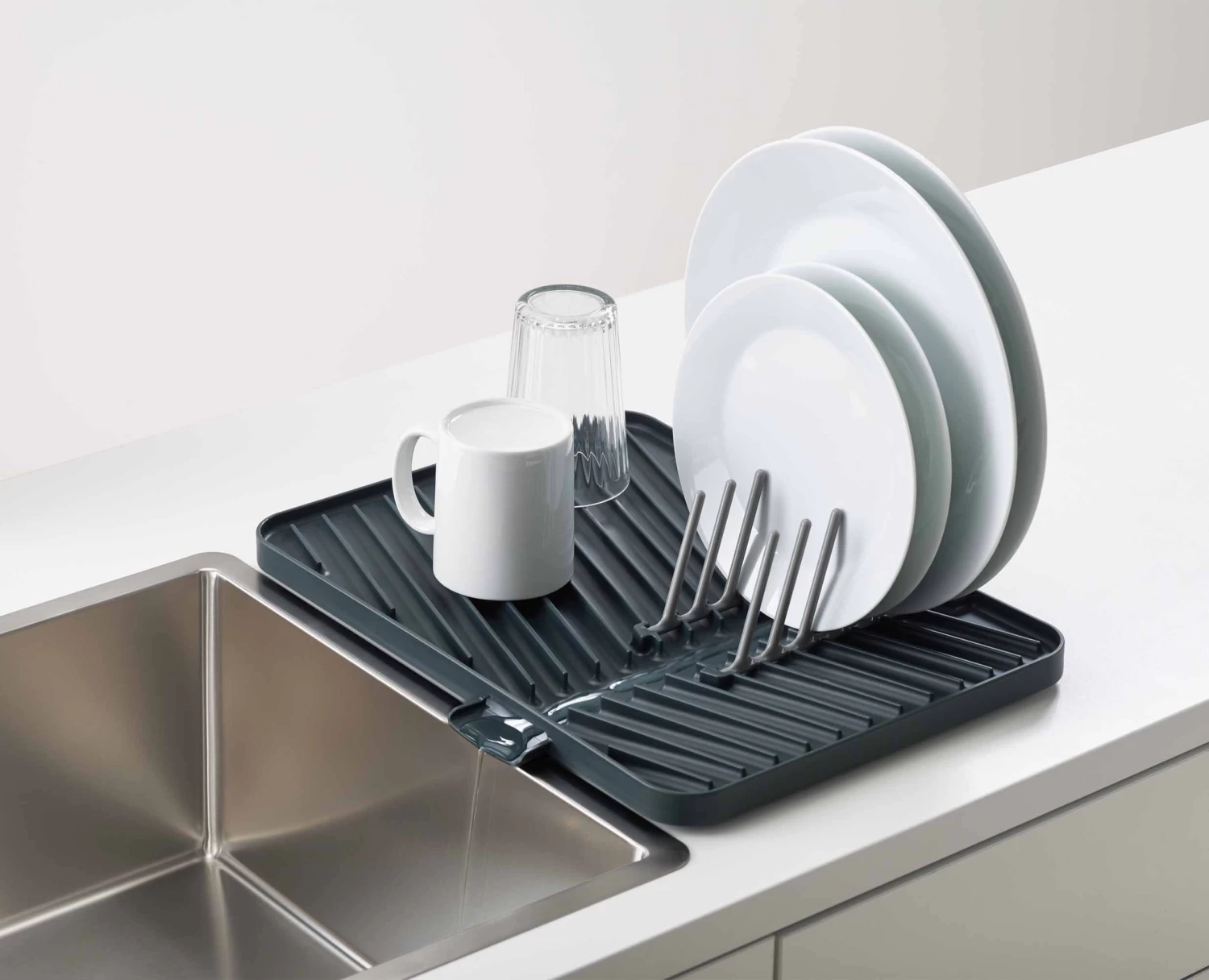 Joseph Joseph Flip-Up™ Grey Draining Board 3 Joseph Joseph Flip-Up™ Grey Draining Board - Image 3