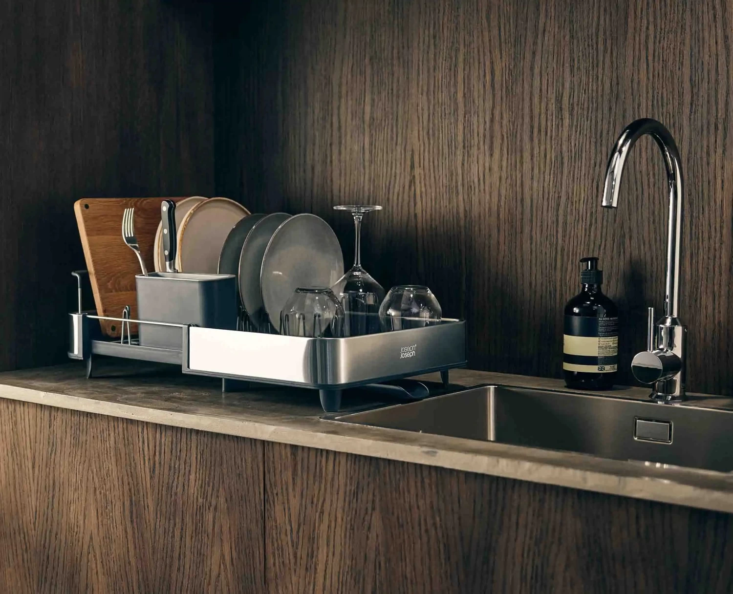 Joseph Joseph Extend™ Stainless-steel Expandable Dish Drainer 3 Joseph Joseph Extend™ Stainless-steel Expandable Dish Drainer - Image 3