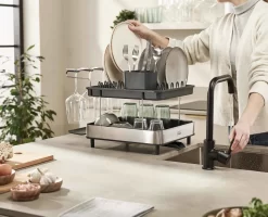 Joseph Joseph Excel™ Stainless-steel 2-Tier Dish Rack 9 Joseph Joseph Excel™ Stainless-steel 2-Tier Dish Rack -Kitchen Essentials Shop 851647 PDP 03