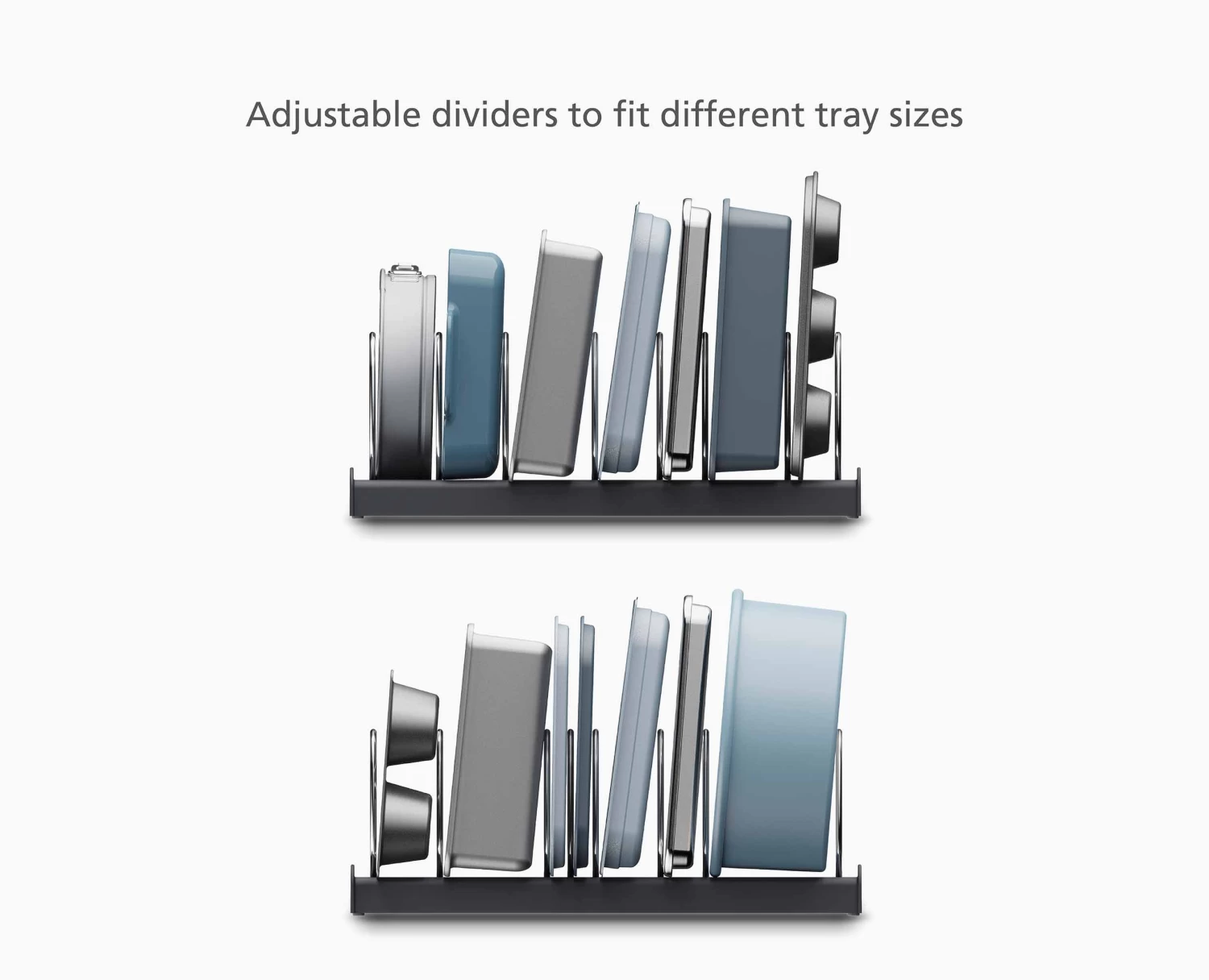 Joseph Joseph DrawerStore™ Grey Baking Tray Organiser 6 Joseph Joseph DrawerStore™ Grey Baking Tray Organiser - Image 6