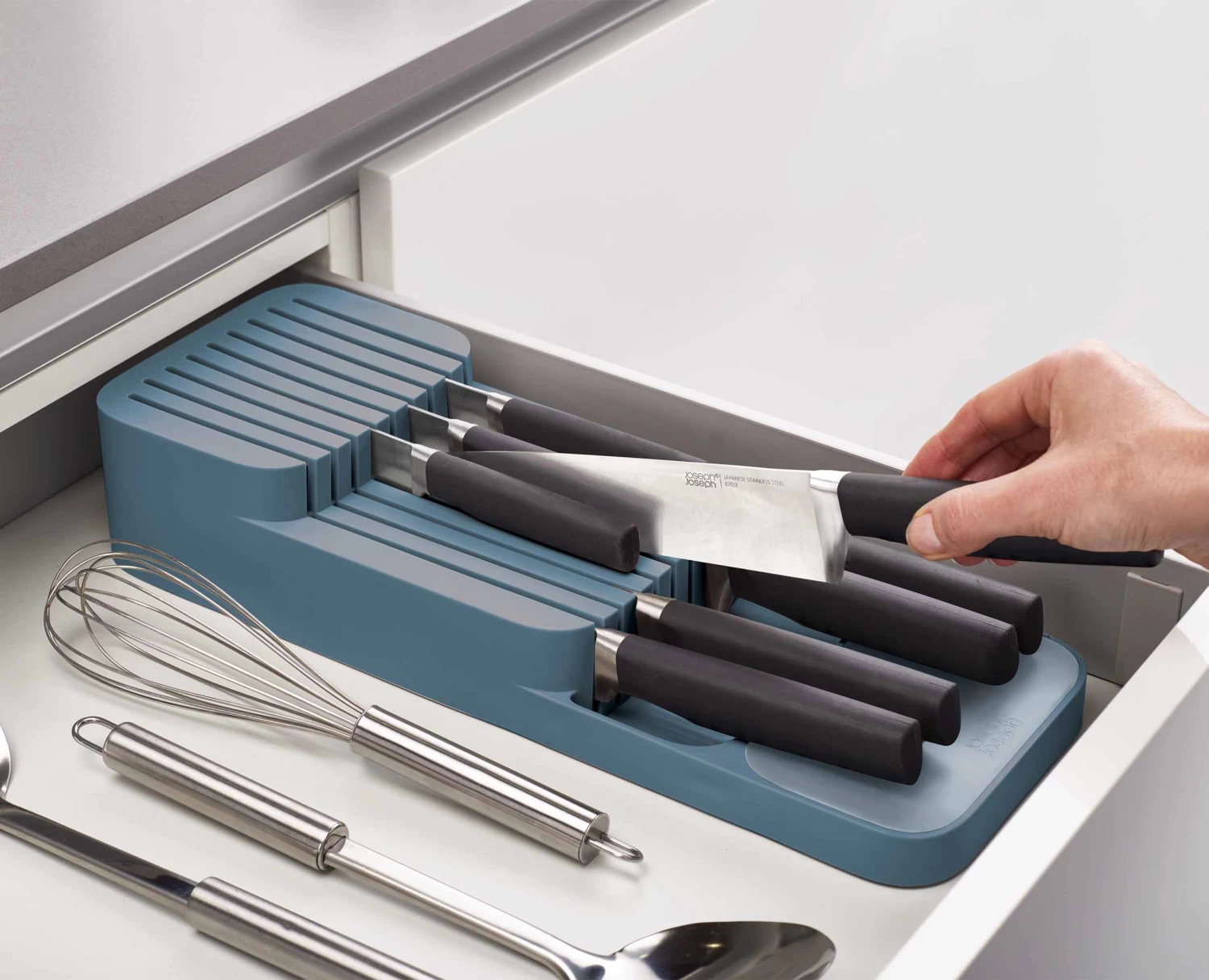 Joseph Joseph DrawerStore™ Blue Compact Knife Organiser - Editions 5 Joseph Joseph DrawerStore™ Blue Compact Knife Organiser - Editions - Image 5