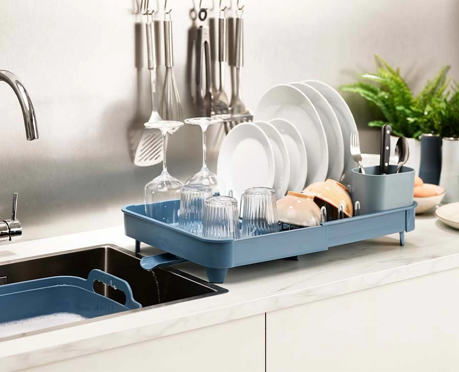 Joseph Joseph Extend™ Blue Expandable Dish Drainer - Editions 2 Joseph Joseph Extend™ Blue Expandable Dish Drainer - Editions - Image 2