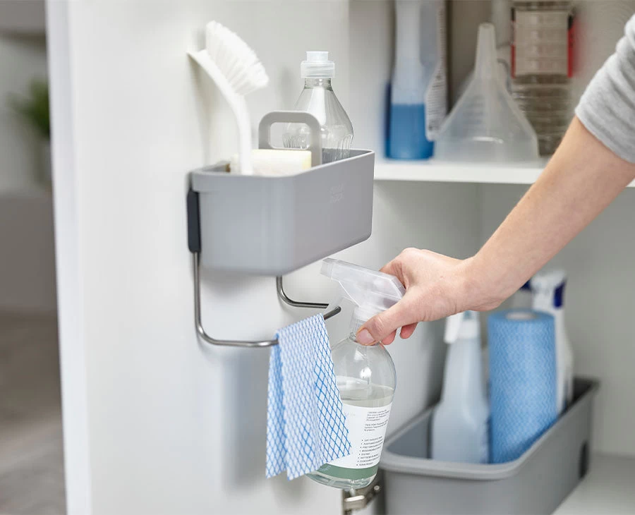 Joseph Joseph DoorStore™ In-cupboard Grey Sink Tidy 2 Joseph Joseph DoorStore™ In-cupboard Grey Sink Tidy - Image 2