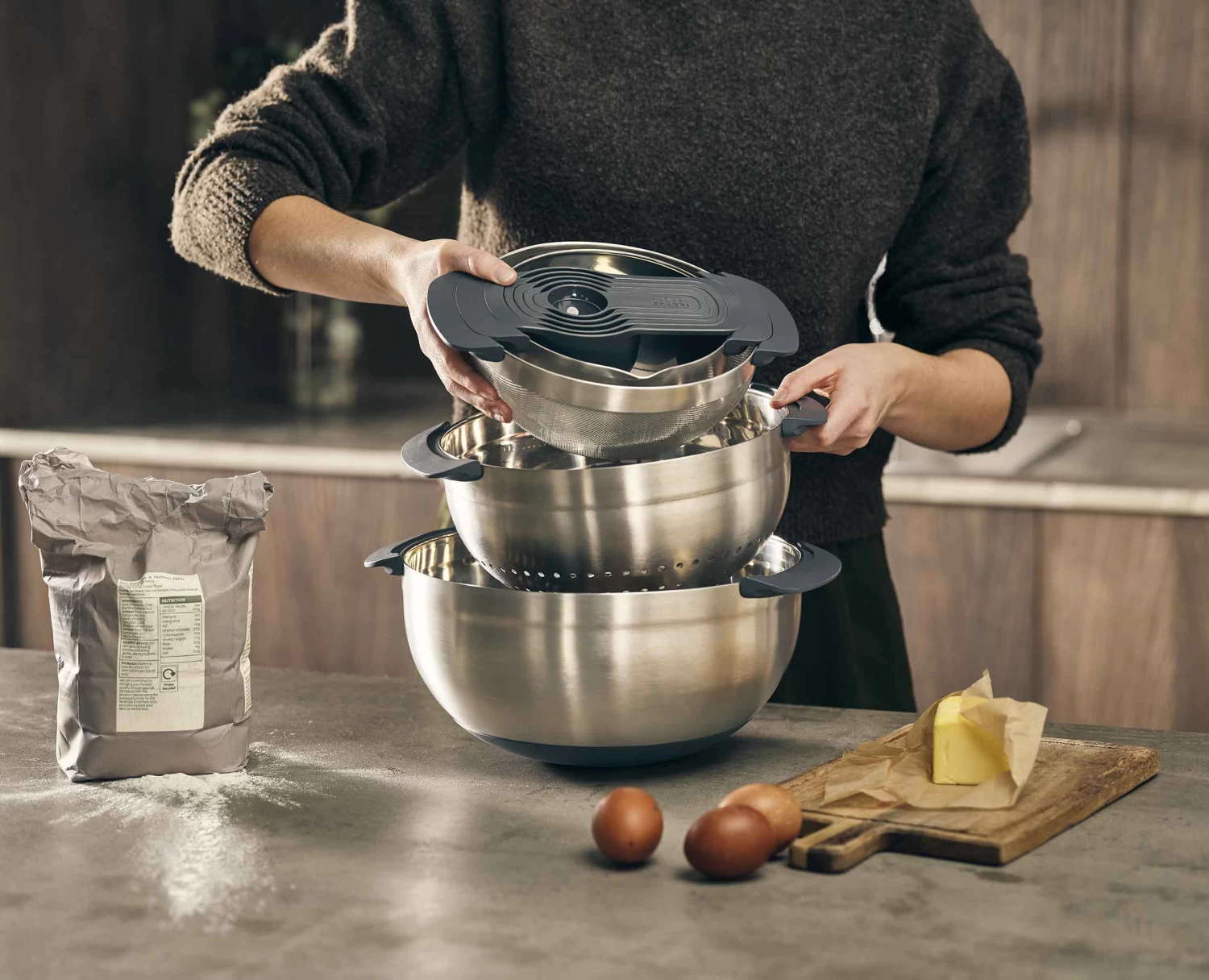 Joseph Joseph Nest™ 9 Stainless-steel Food Preparation Set 3 Joseph Joseph Nest™ 9 Stainless-steel Food Preparation Set - Image 3