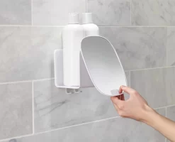 Joseph Joseph EasyStore™ White Shower Shelf With Adjustable Mirror -Kitchen Essentials Shop Image 04