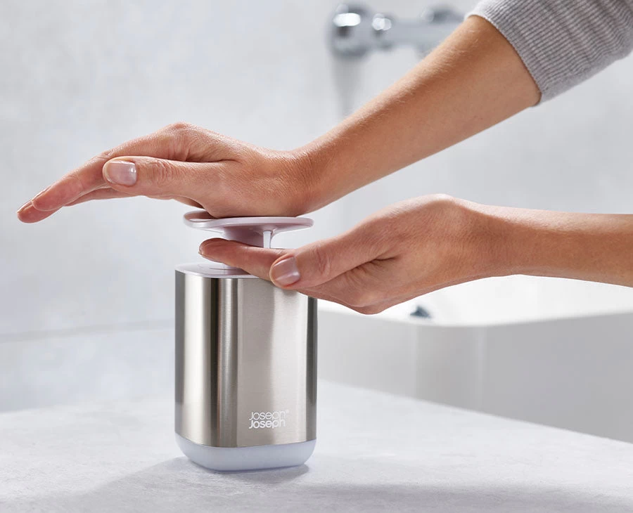 Joseph Joseph Presto™ Stainless-steel Hygienic Soap Dispenser 2 Joseph Joseph Presto™ Stainless-steel Hygienic Soap Dispenser - Image 2