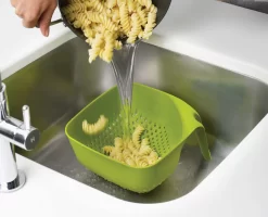 Joseph Joseph Square Green Colander -Kitchen Essentials Shop Image 3 7b450806 f4f4 4f73 b3ab 517c0af81fd3