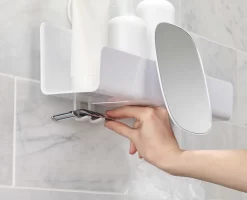 Joseph Joseph EasyStore™ Large White Shower Shelf With Removable Mirror -Kitchen Essentials Shop Image 7 a3a8623d df95 4dcd b09c ef8c309f733c