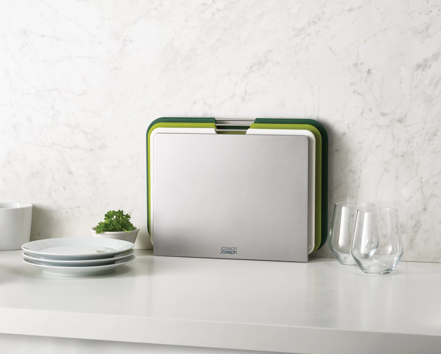 Joseph Joseph Nest™ Boards 3-piece Green Chopping Board Set 2 Joseph Joseph Nest™ Boards 3-piece Green Chopping Board Set - Image 2